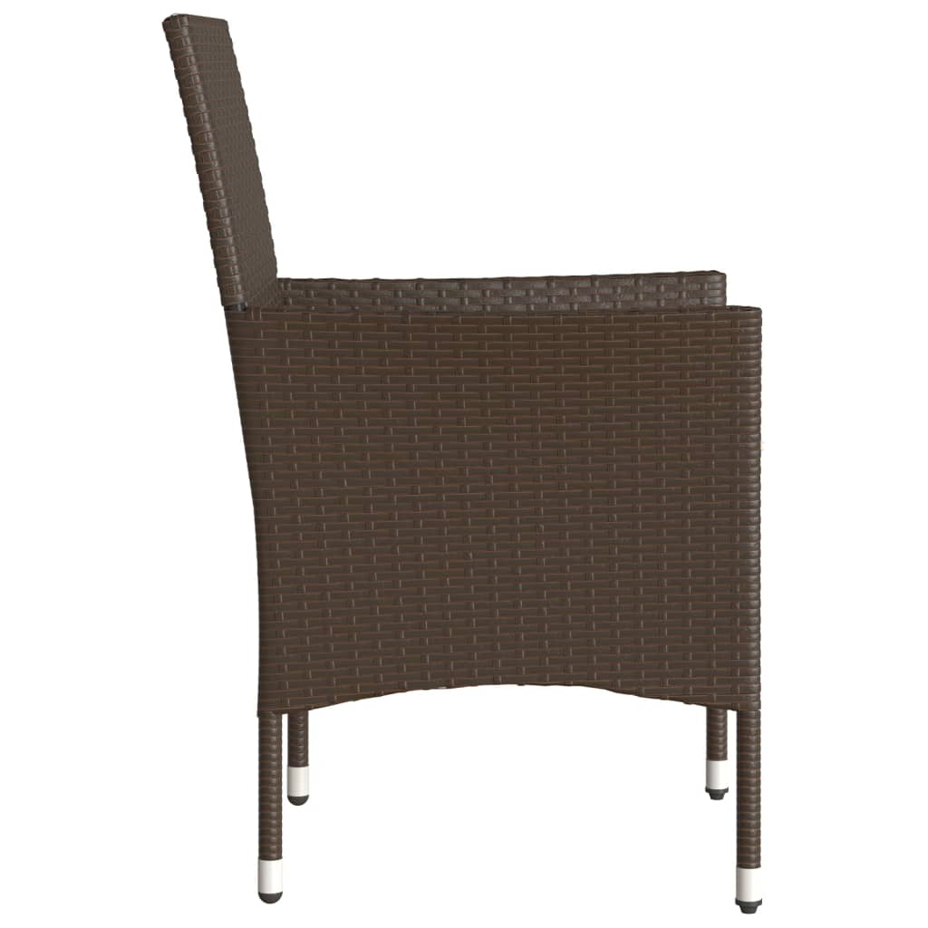 vidaXL 2 db barna polyrattan kerti szék párnával