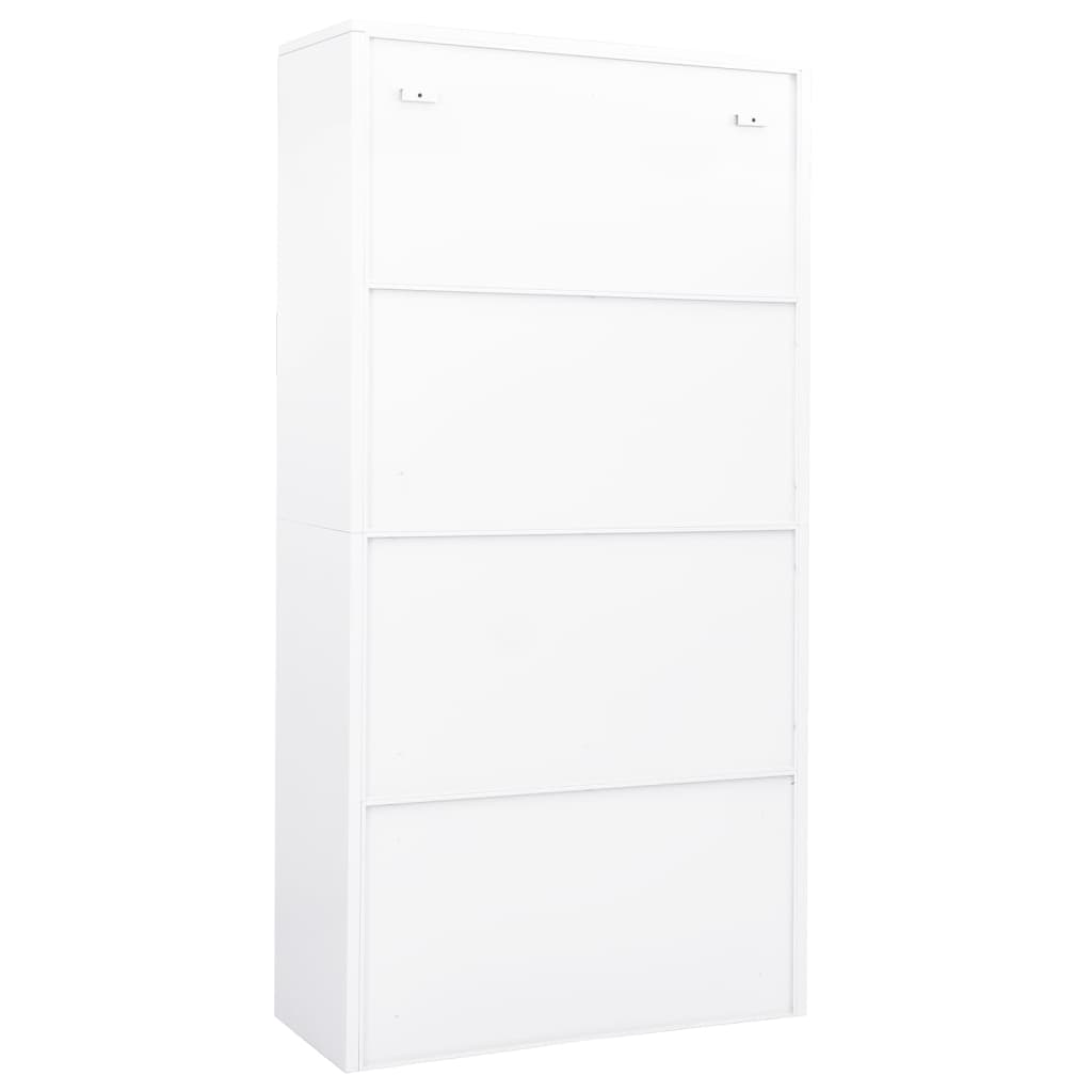 vidaXL fehér acél irodai szekrény 90 x 40 x 180 cm