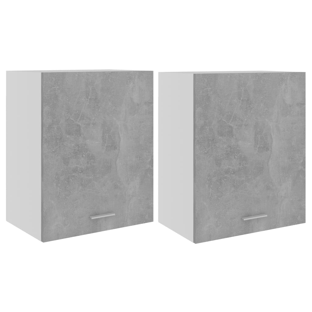vidaXL 2 db betonszürke forgácslap függő szekrény 50 x 31 x 60 cm