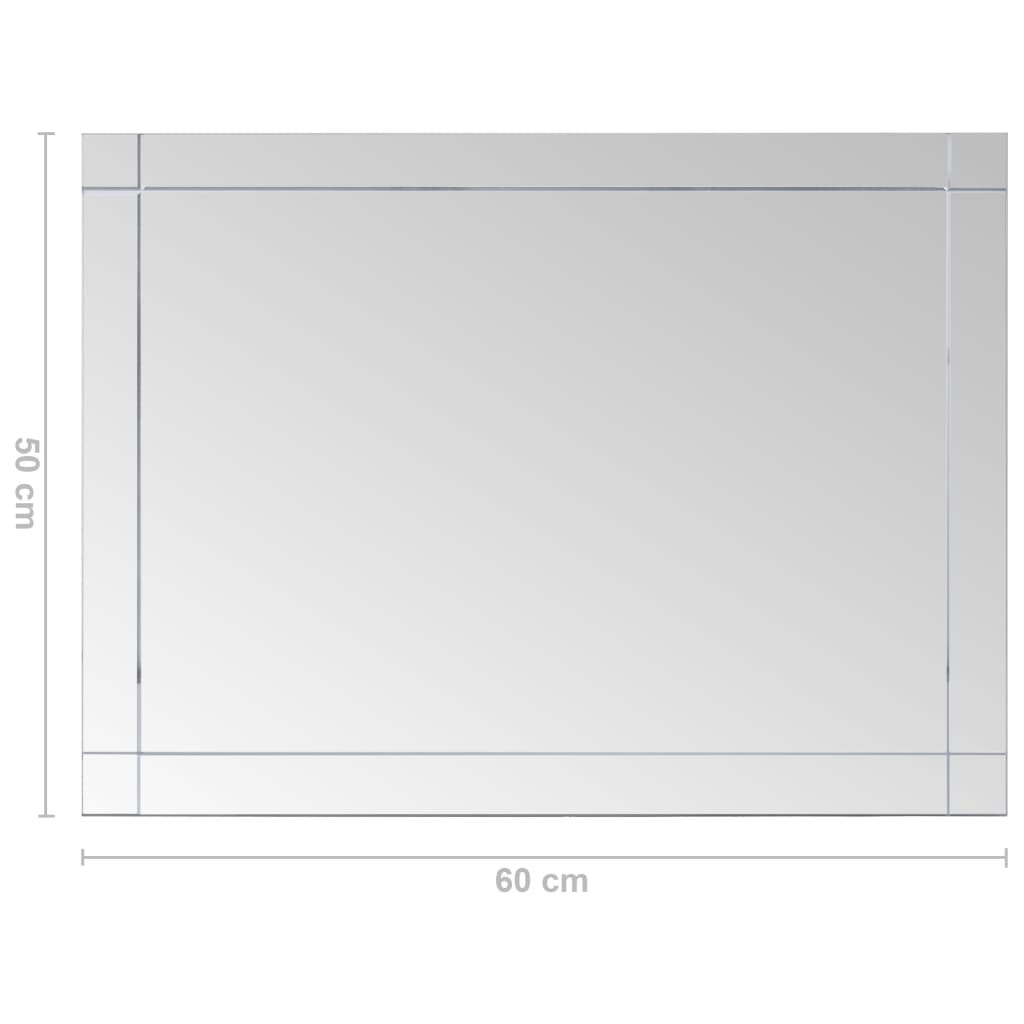 vidaXL üveg falitükör 60 x 50 cm