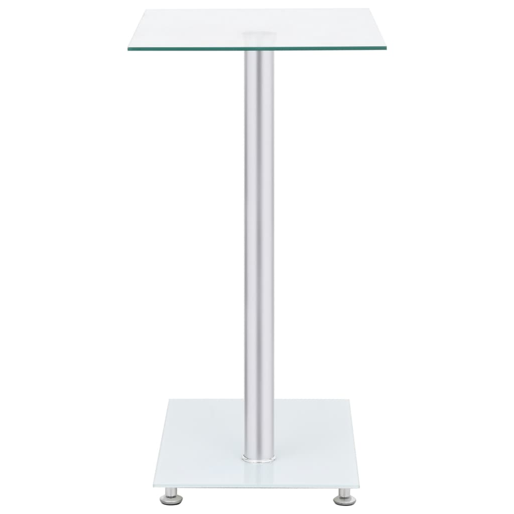 vidaXL U-alakú átlátszó edzett üveg kisasztal 45 x 30 x 58 cm