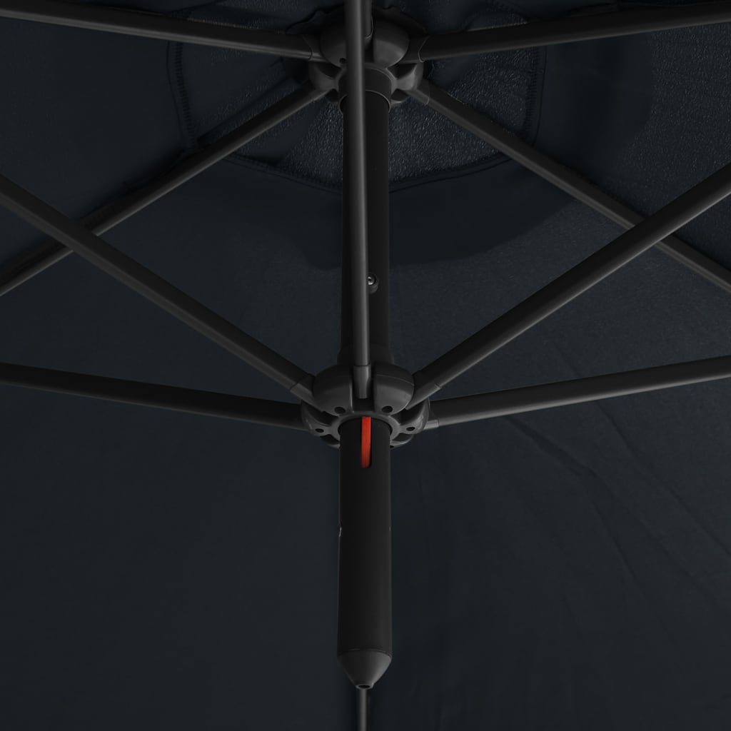 vidaXL antracitszürke dupla napernyő acélrúddal 600 cm