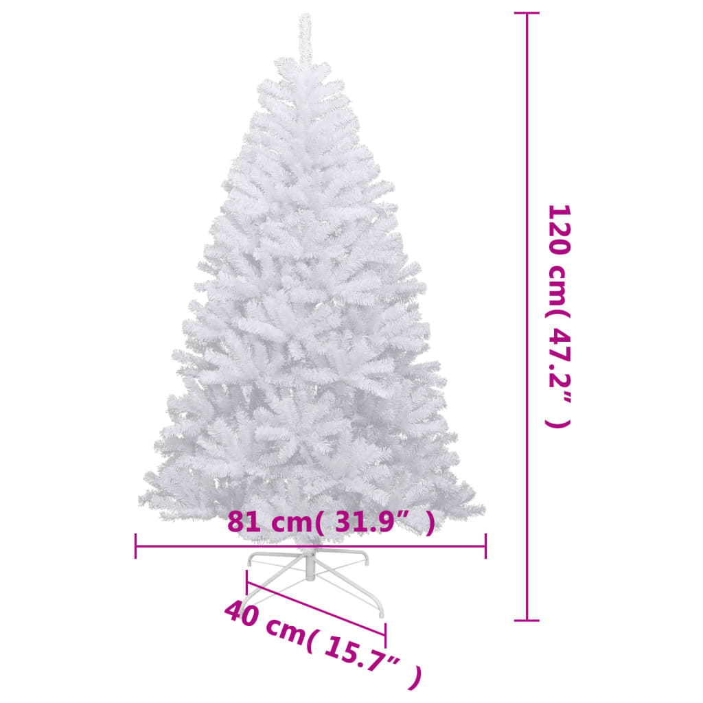 vidaXL csuklópántos műkarácsonyfa hóval 120 cm