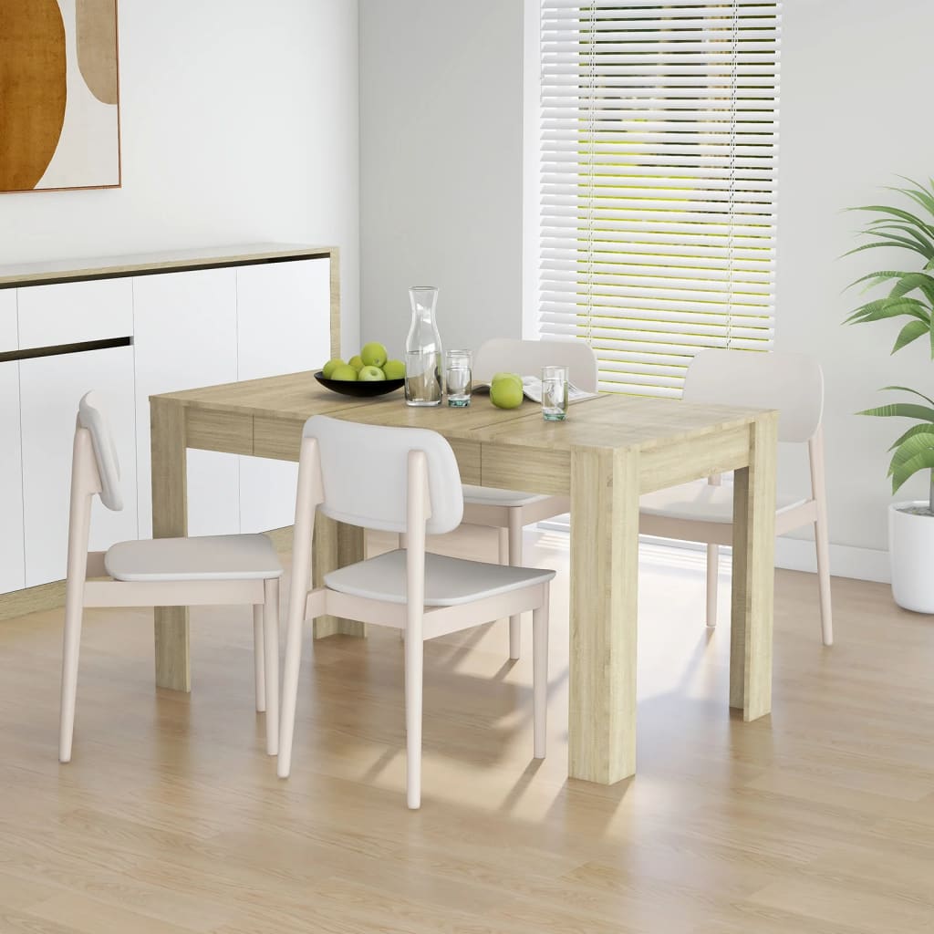 vidaXL sonoma-tölgyszínű forgácslap étkezőasztal 140 x 74,5 x 76 cm