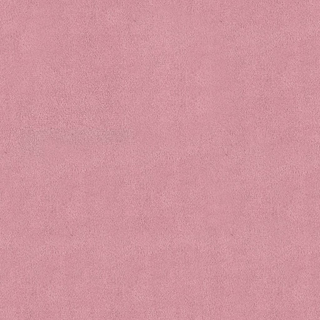 vidaXL rózsaszín bársonypad 110x40x49 cm