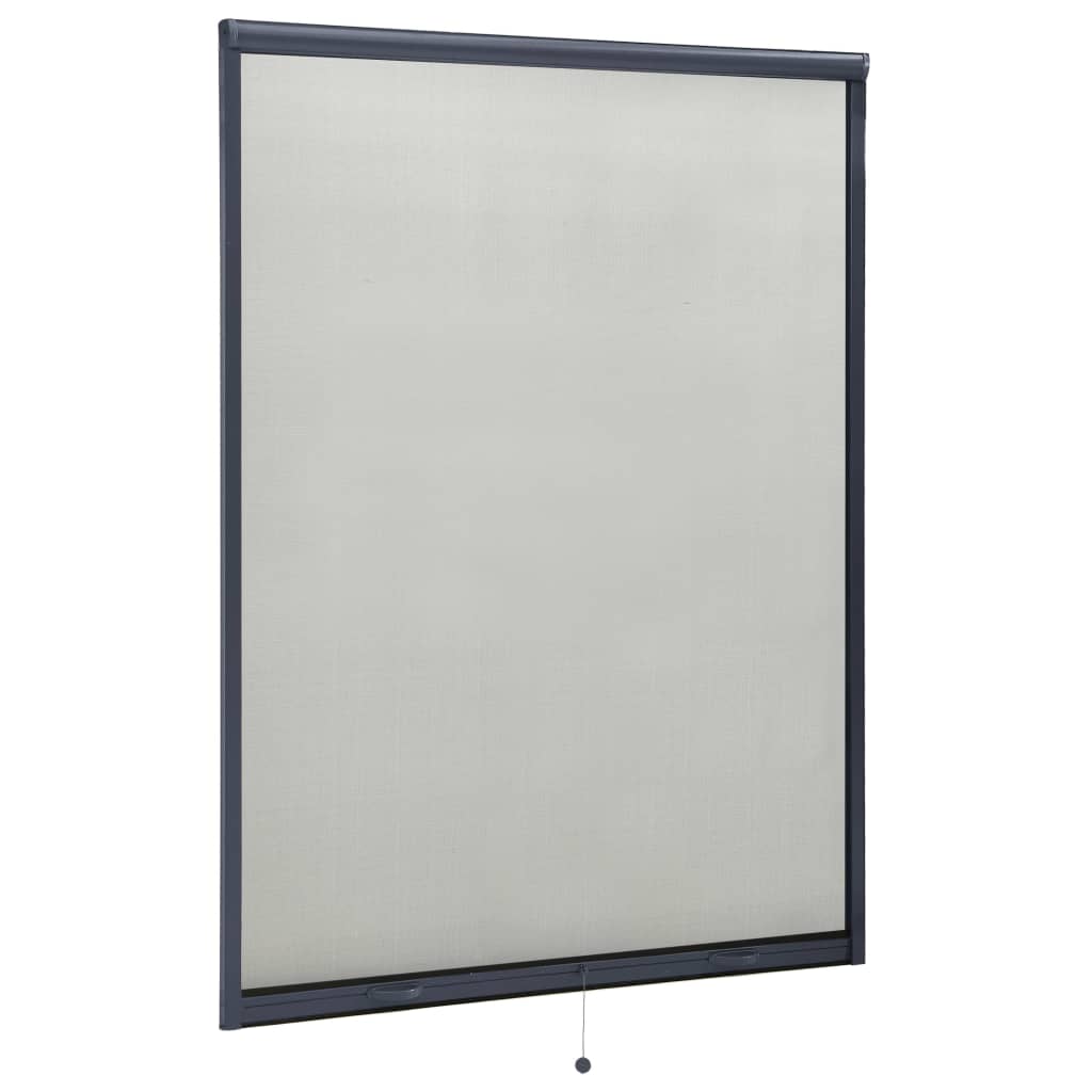 vidaXL antracitszürke lehúzható ablakszúnyogháló 130 x 170 cm