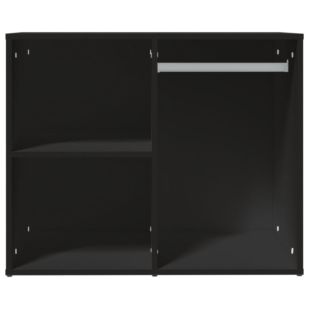 vidaXL fekete szerelt fa pipereszekrény 80 x 40 x 65 cm