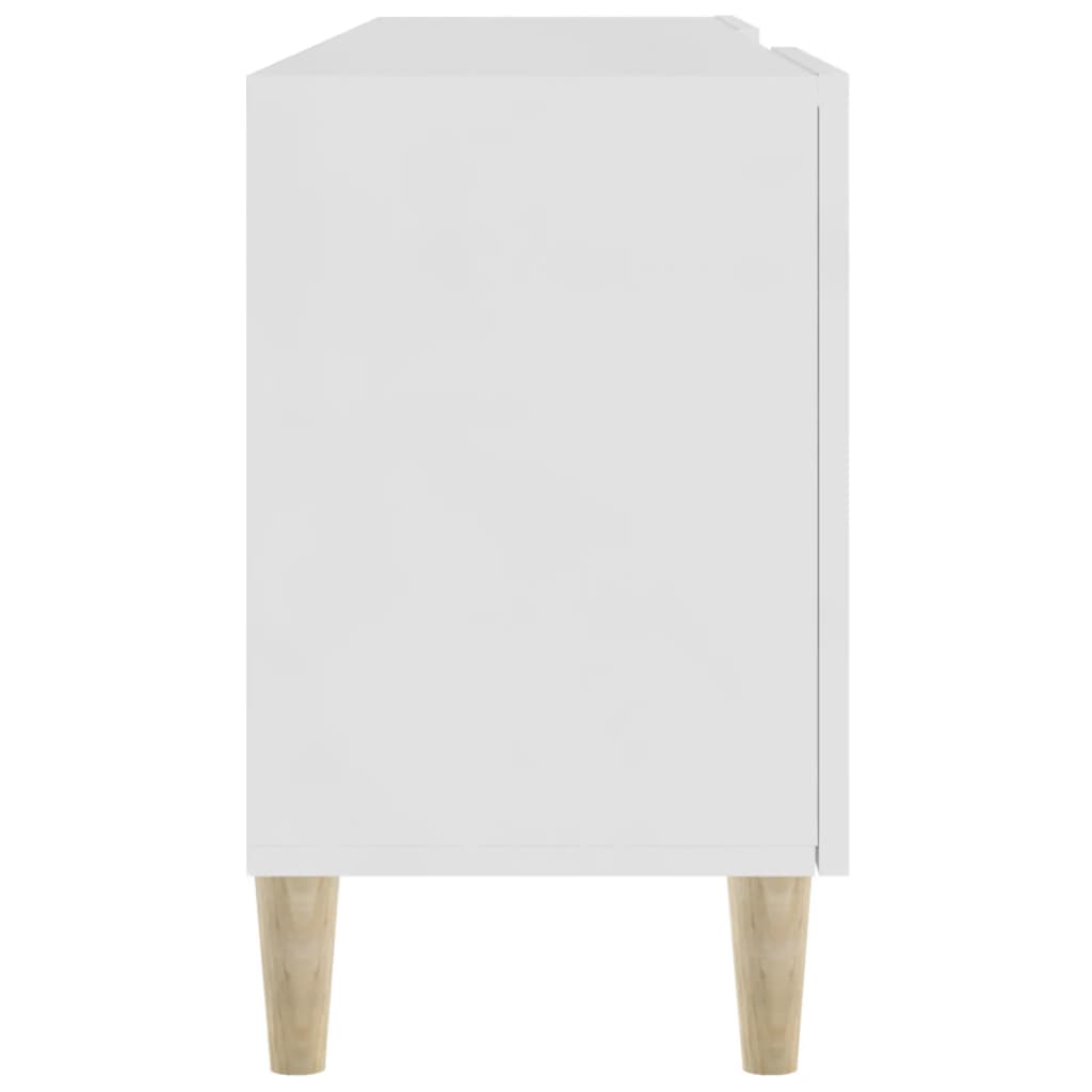 vidaXL fehér magasfényű szerelt fa TV-szekrény 150x30x50 cm