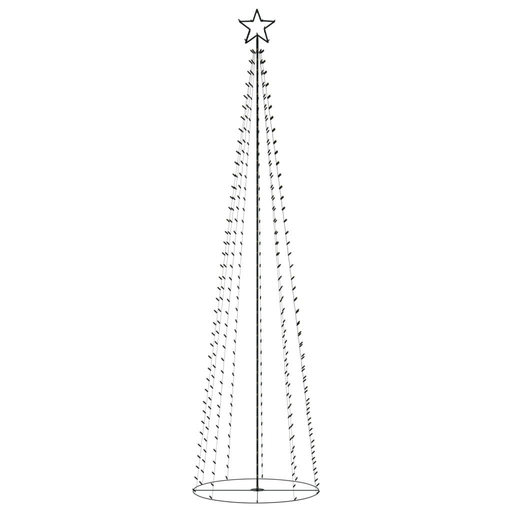 vidaXL kúp alakú karácsonyfa 400 meleg fehér LED-del 100 x 360 cm