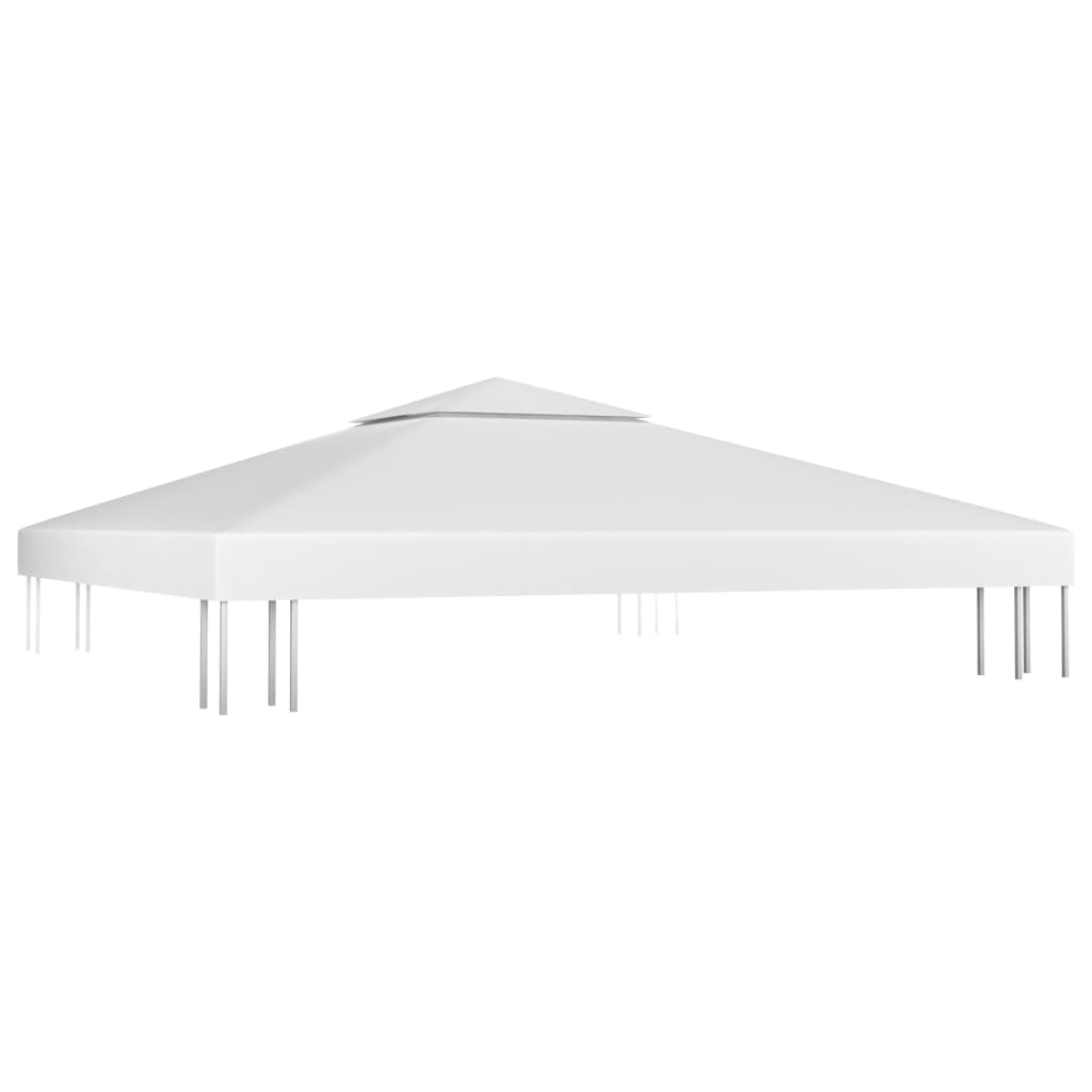 vidaXL fehér kétszintes pavilon-tetőponyva 310 g/m² 3 x 3 m