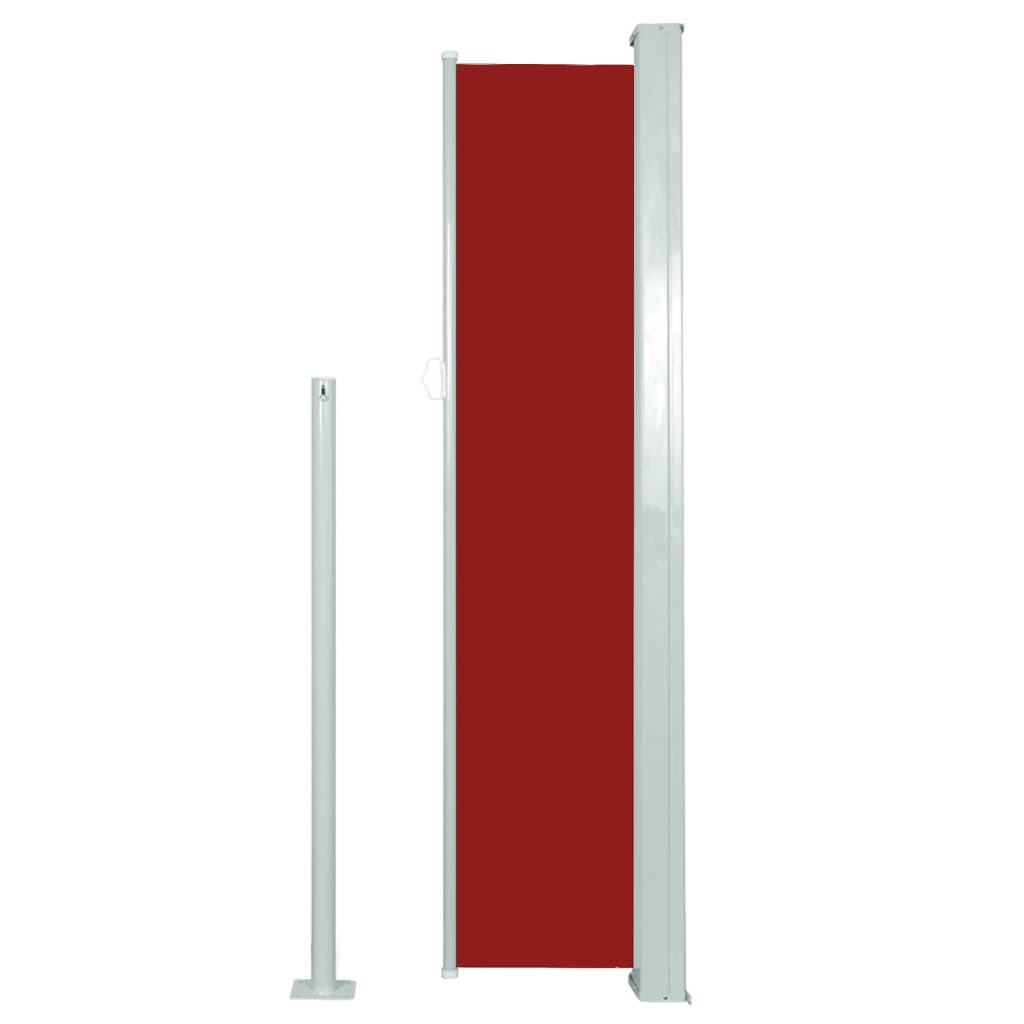 vidaXL piros kihúzható oldalsó terasznapellenző 140 x 300 cm