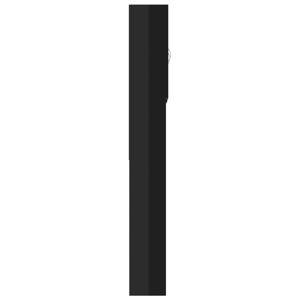 vidaXL magasfényű fekete mosógépszekrény 64 x 25,5 x 190 cm
