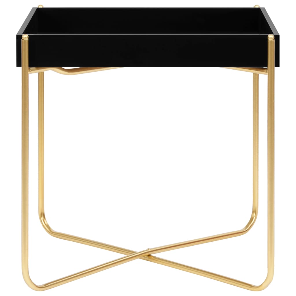 vidaXL fekete és aranyszínű MDF kisasztal 38 x 38 x 38,5 cm