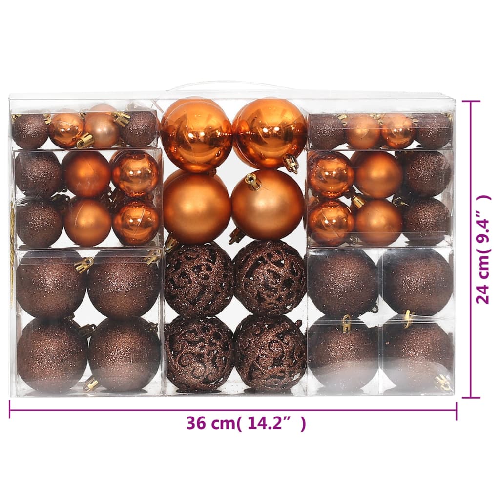 vidaXL 100 db barna karácsonyi gömb 3 / 4 / 6 cm