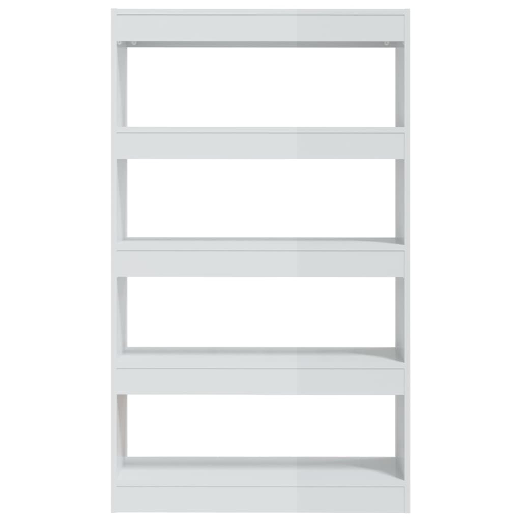 vidaXL magasfényű fehér könyvszekrény/térelválasztó 80 x 30 x 135 cm