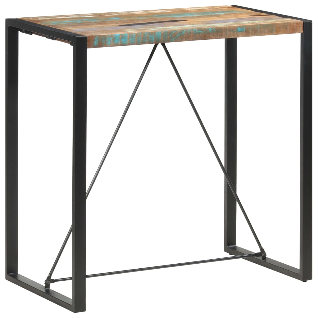 vidaXL tömör újrahasznosított fa bárasztal 110 x 60 x 110 cm