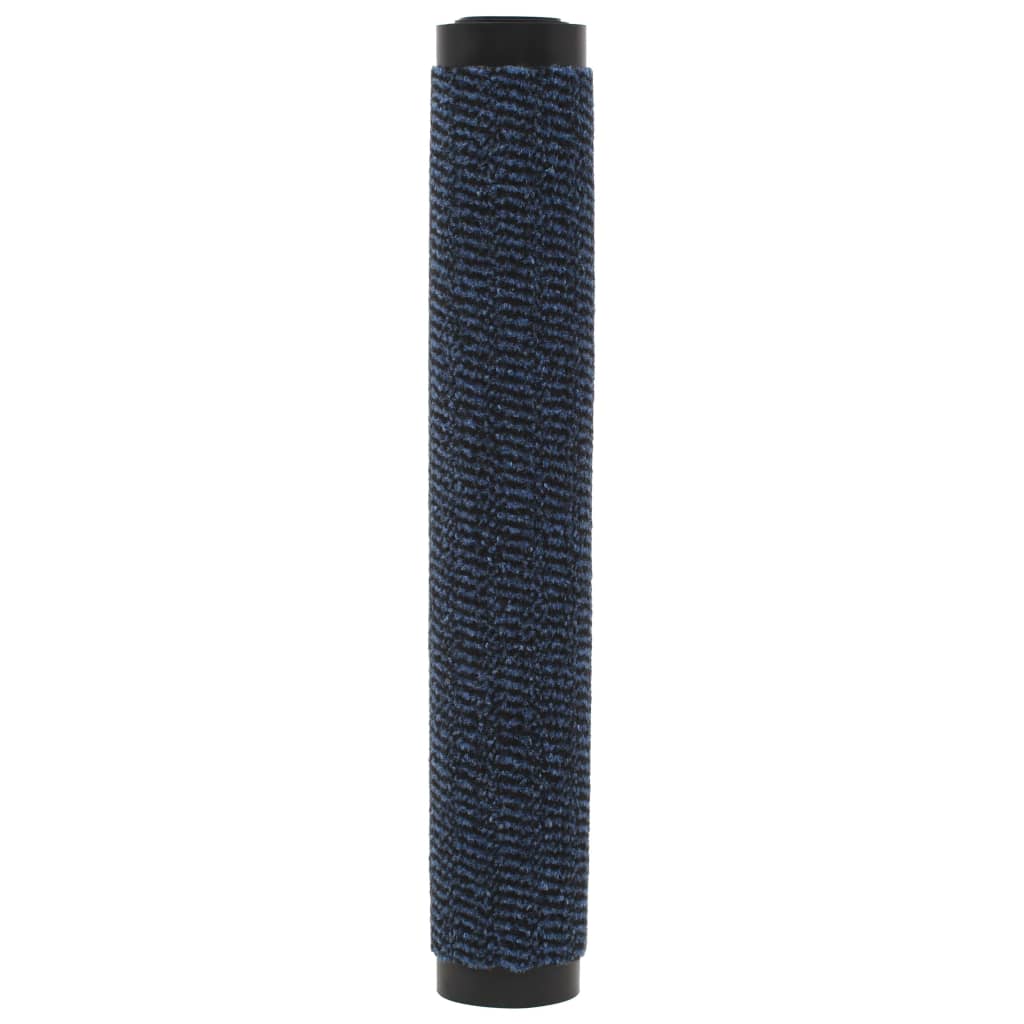 vidaXL 2 db kék négyszögletes bolyhos szennyfogó szőnyeg 90 x 150 cm