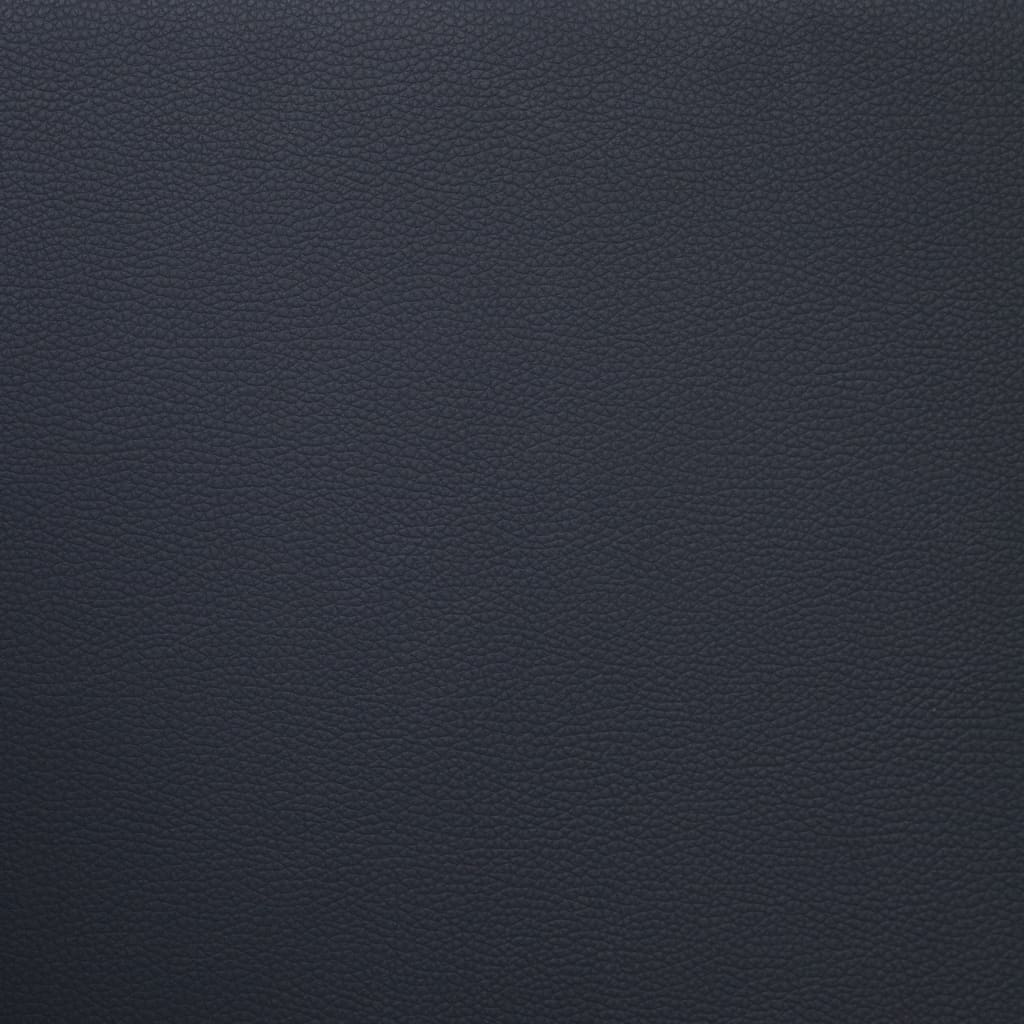 vidaXL 3 személyes fekete műbőr kanapé párnákkal