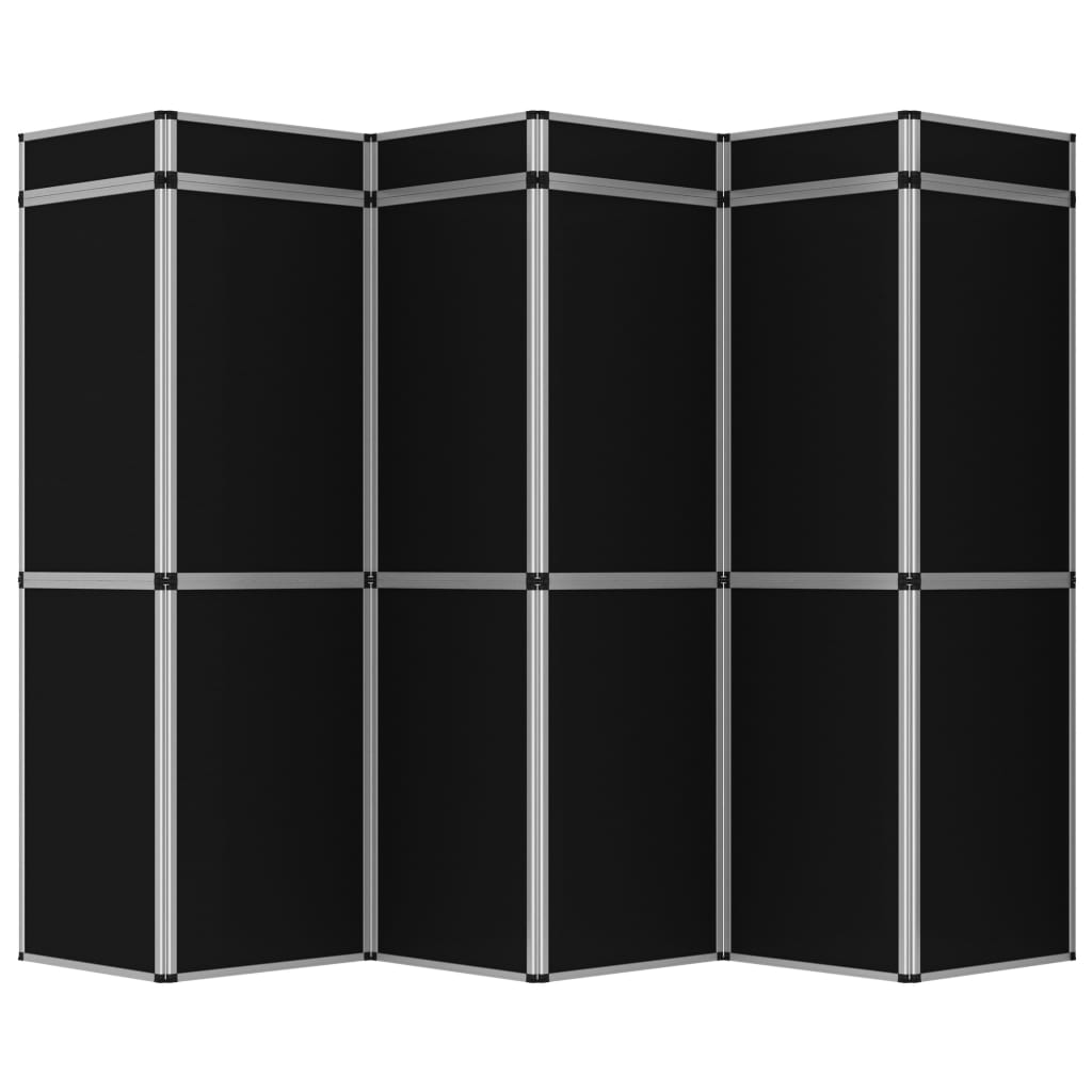 vidaxl fekete 18 paneles összecsukható kiállítófal 362 x 200 cm