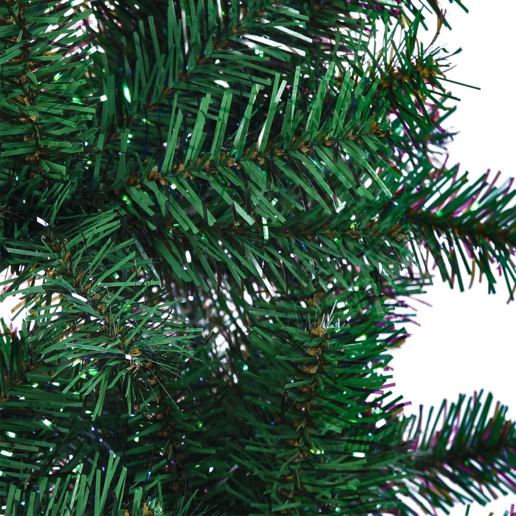 vidaXL zöld PVC műkarácsonyfa irizáló csúcsokkal 210 cm