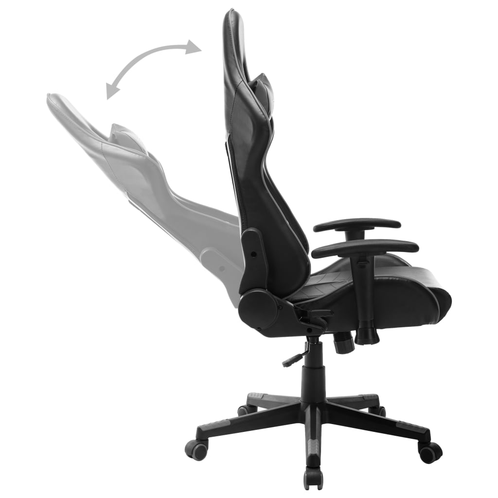 vidaXL fekete és szürke műbőr gamer szék