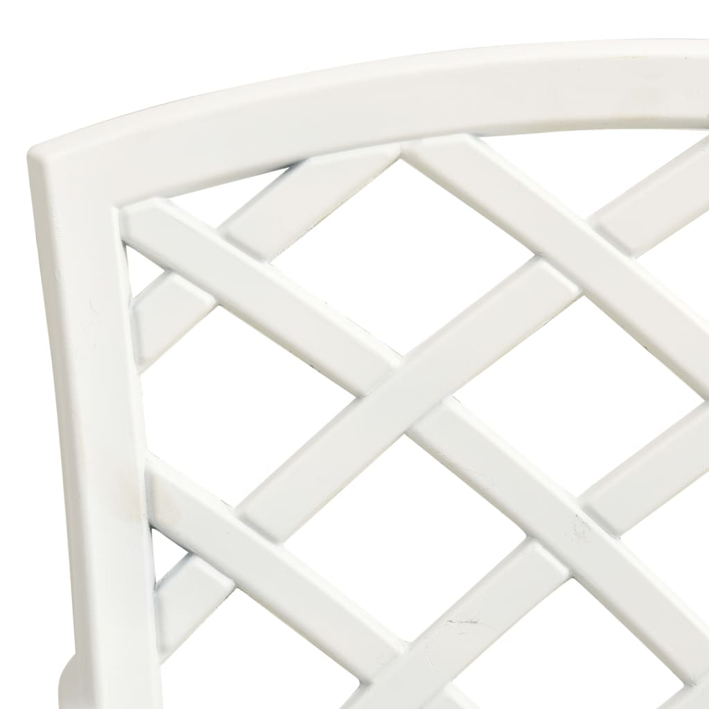 vidaXL 2 db fehér öntött alumínium kerti szék