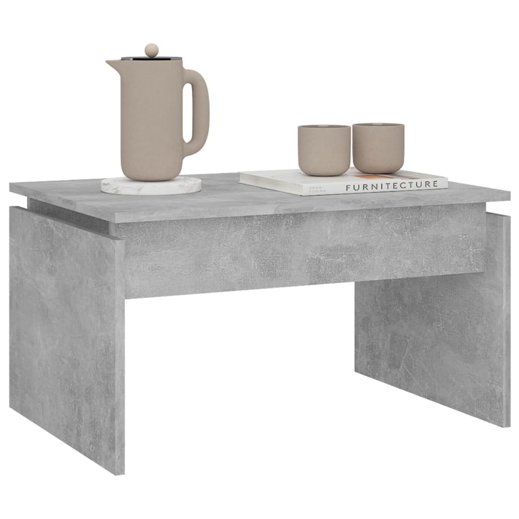 vidaXL betonszürke forgácslap dohányzóasztal 68 x 50 x 38 cm