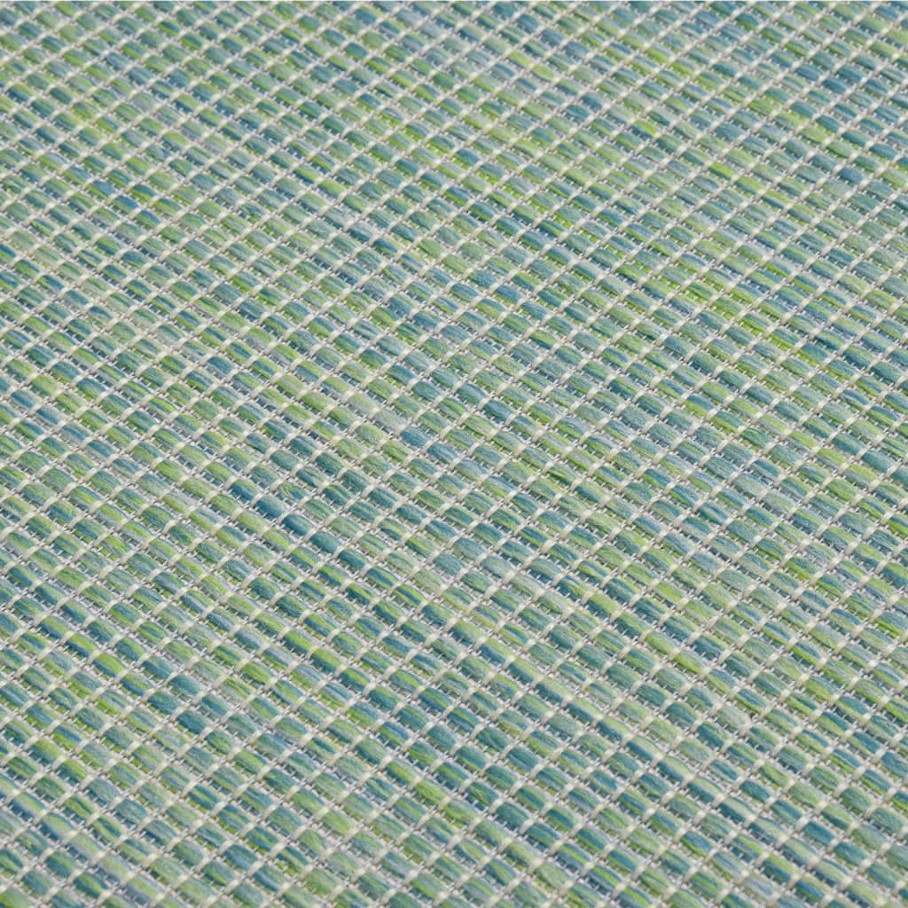 vidaXL türkizkék lapos szövésű kültéri szőnyeg 120 x 170 cm
