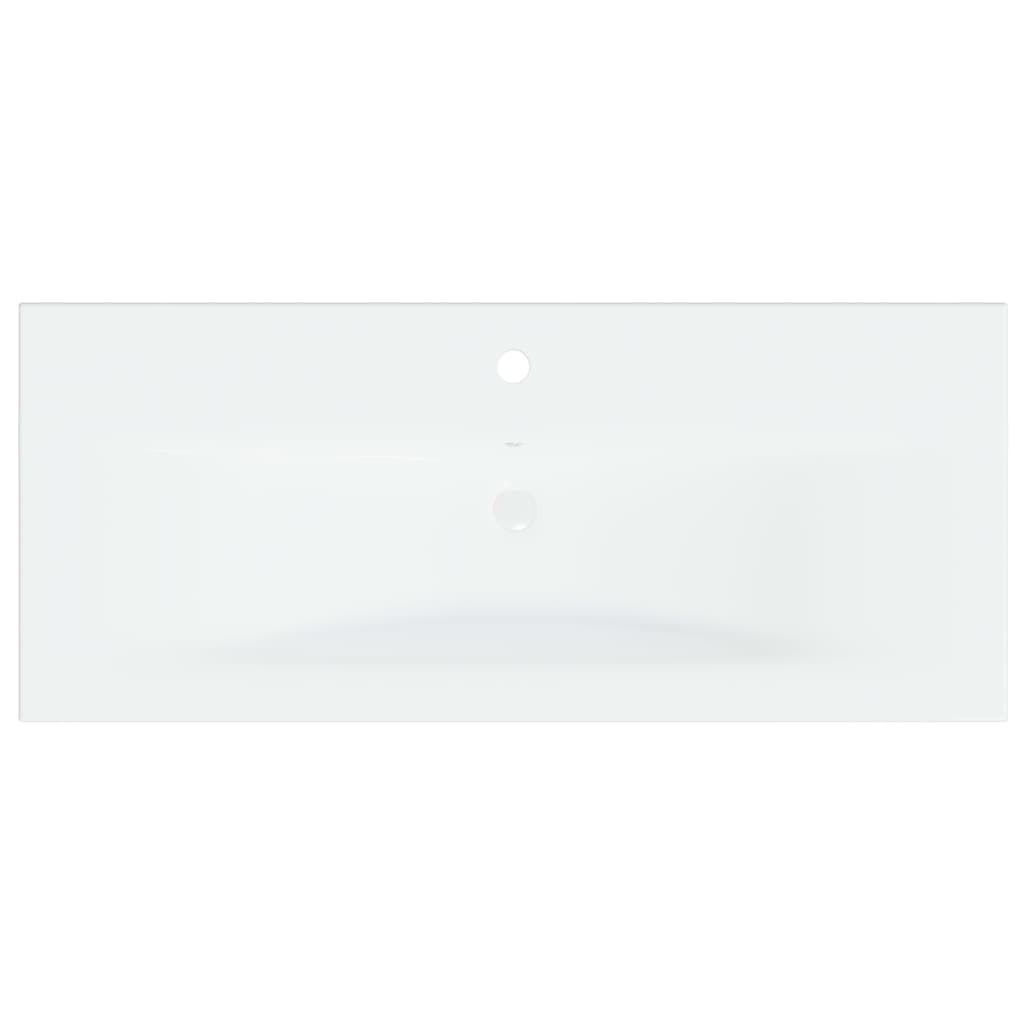 vidaXL fehér kerámia beépíthető mosdókagyló csapteleppel 91x39x18 cm
