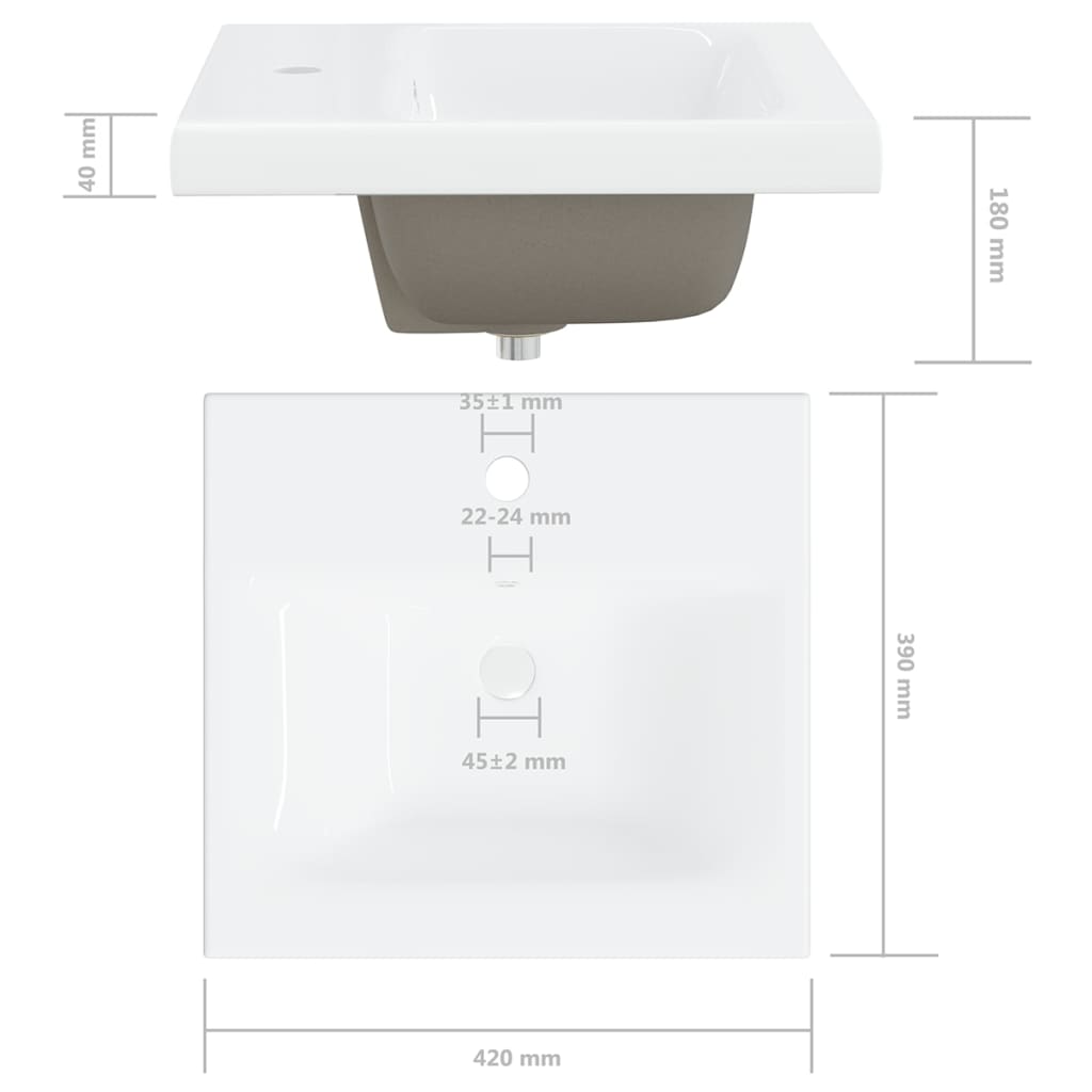 vidaXL fehér-sonoma színű szerelt fa fürdőszobai bútorszett