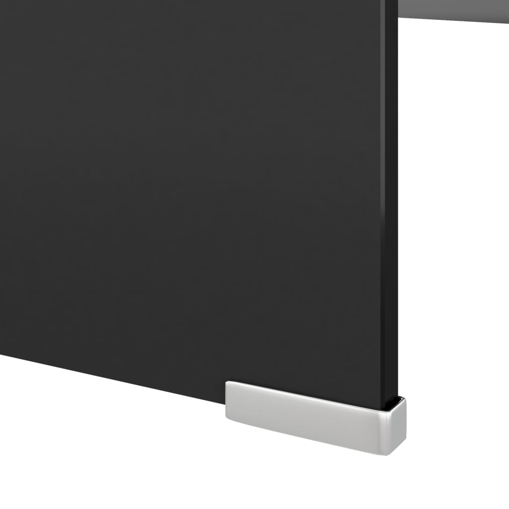 vidaXL Fekete üveg TV/monitor állvány 120x30x13 cm