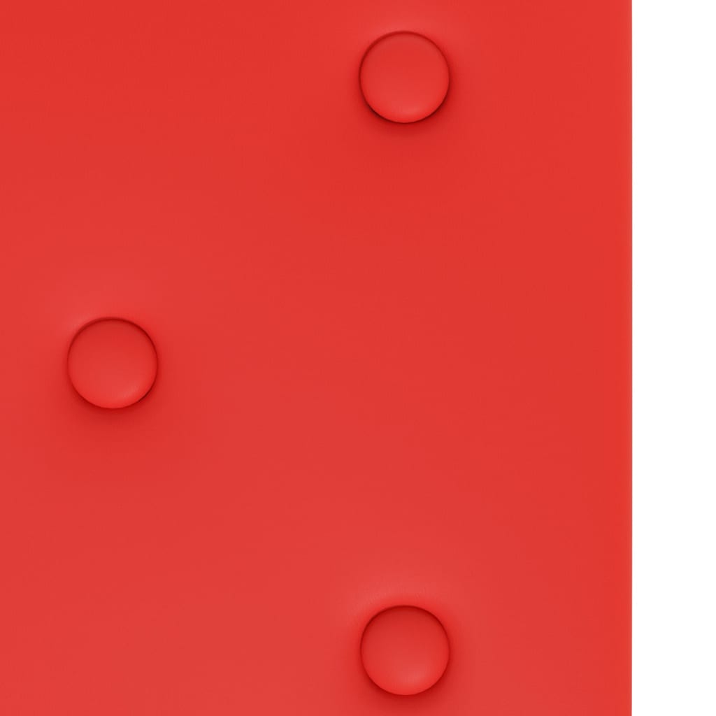 vidaXL 12 db piros műbőr fali panel 90 x 30 cm 3,24 m²