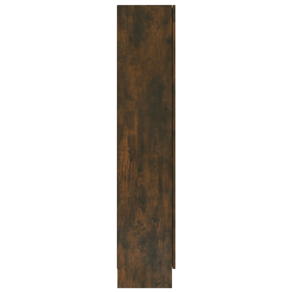 vidaXL füstös tölgy színű szerelt fa vitrinszekrény 82,5x30,5x150 cm