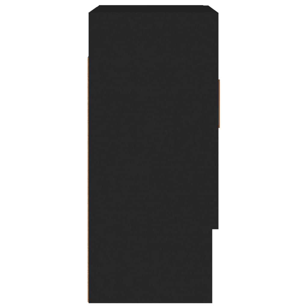 vidaXL fekete szerelt fa faliszekrény 60 x 31 x 70 cm