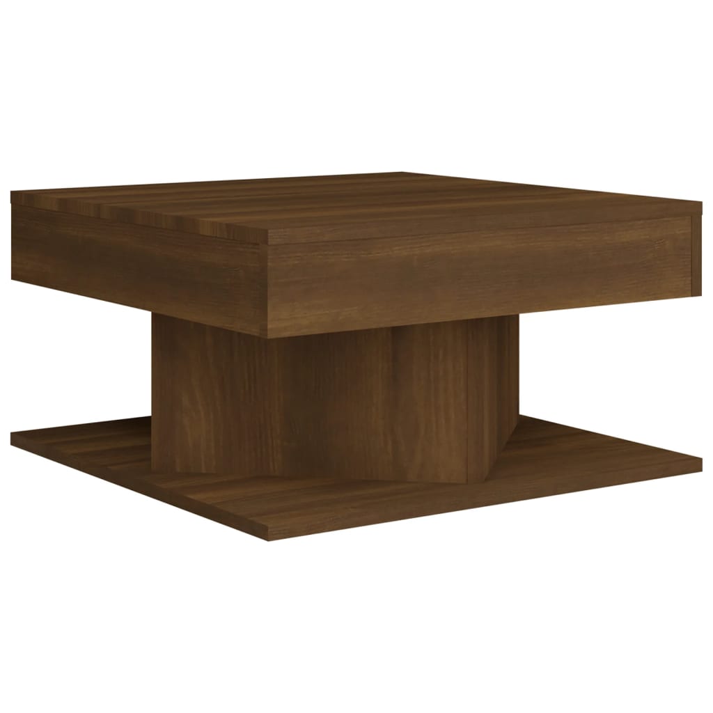 vidaXL barna tölgy színű szerelt fa dohányzóasztal 57 x 57 x 30 cm