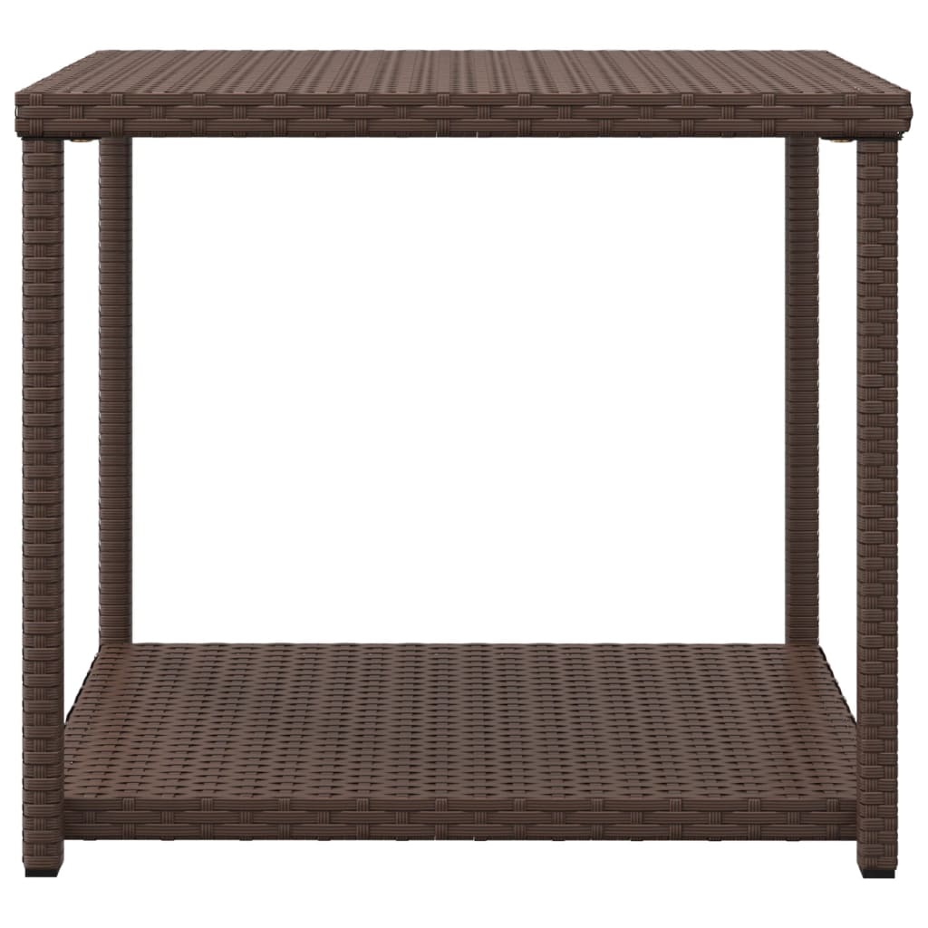 vidaXL barna polyrattan kisasztal 55 x 45 x 49 cm