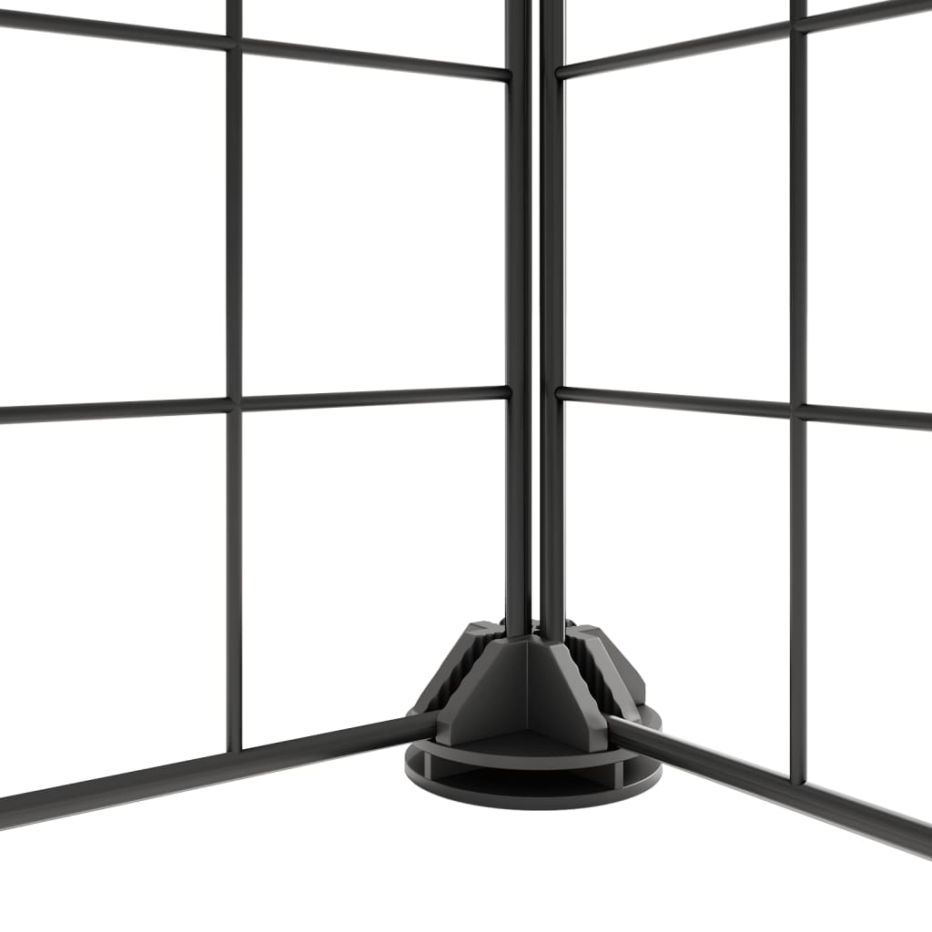 vidaXL 36 paneles fekete acél kisállatketrec ajtóval 35 x 35 cm