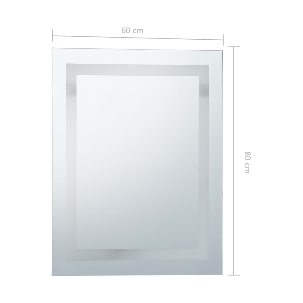 vidaXL LED-es fürdőszobai tükör érintésérzékelővel 60 x 80 cm