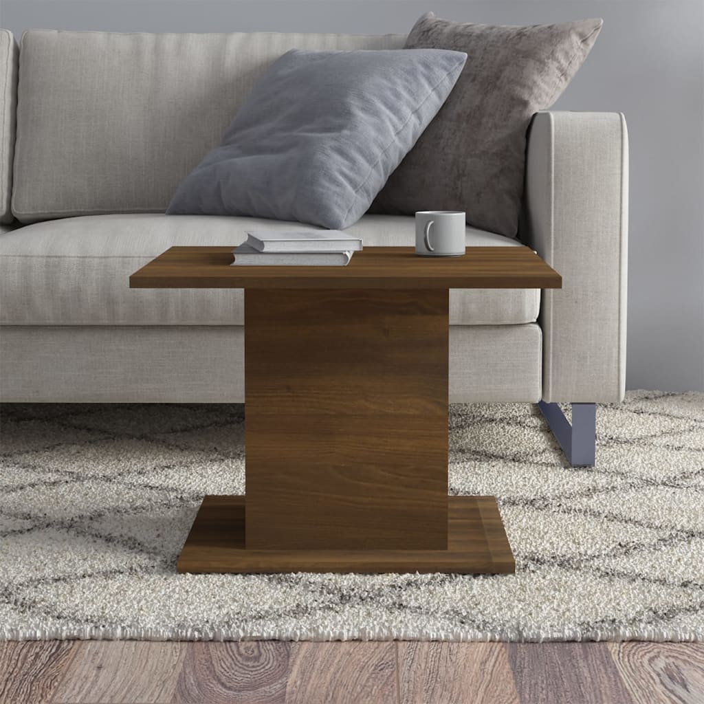 vidaXL barna tölgyszínű forgácslap dohányzóasztal 55,5 x 55,5 x 40 cm