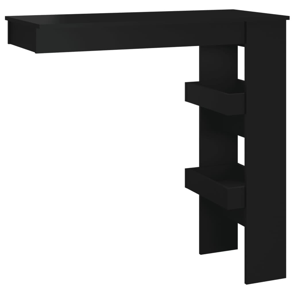 vidaXL fekete fatermék fali bárasztal 102 x 45 x 103,5 cm