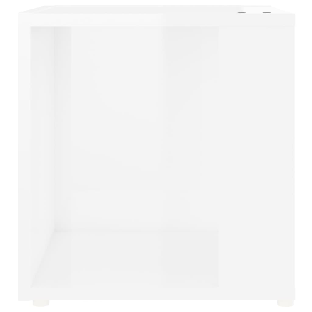 vidaXL magasfényű fehér forgácslap kisasztal 33 x 33 x 34,5 cm