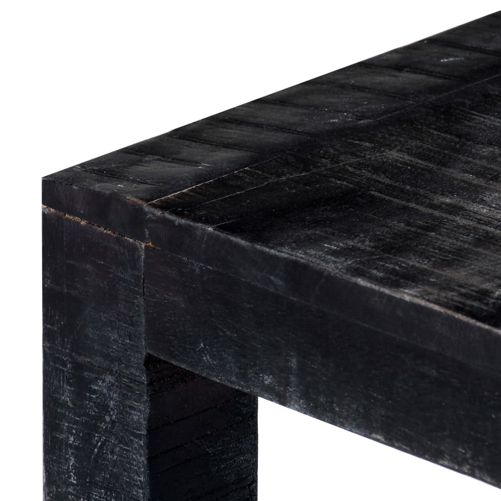 vidaXL fekete tömör mangófa dohányzóasztal 110 x 50 x 35 cm