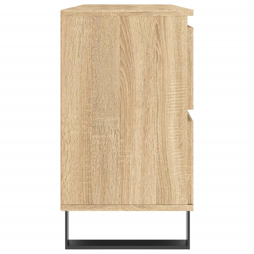 vidaXL sonoma-tölgyszínű szerelt fa mosdószekrény 80 x 33 x 60 cm