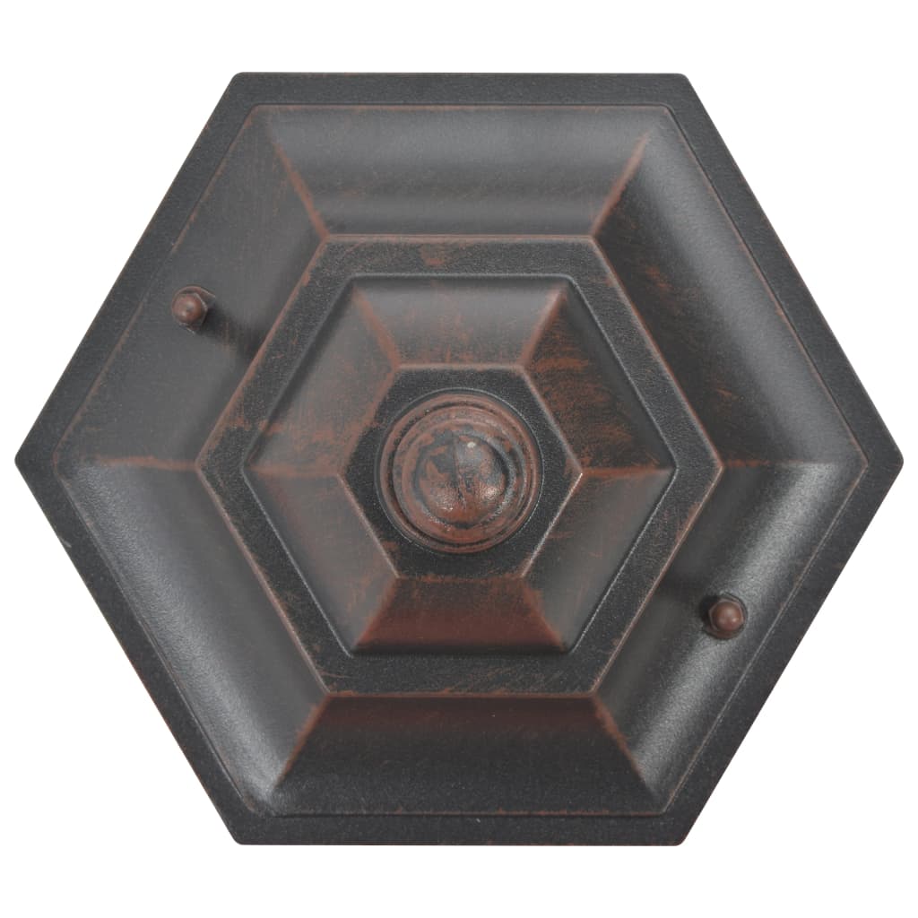 vidaXL 6 db bronzszínű alumínium kerti állólámpa, E27, 110 cm