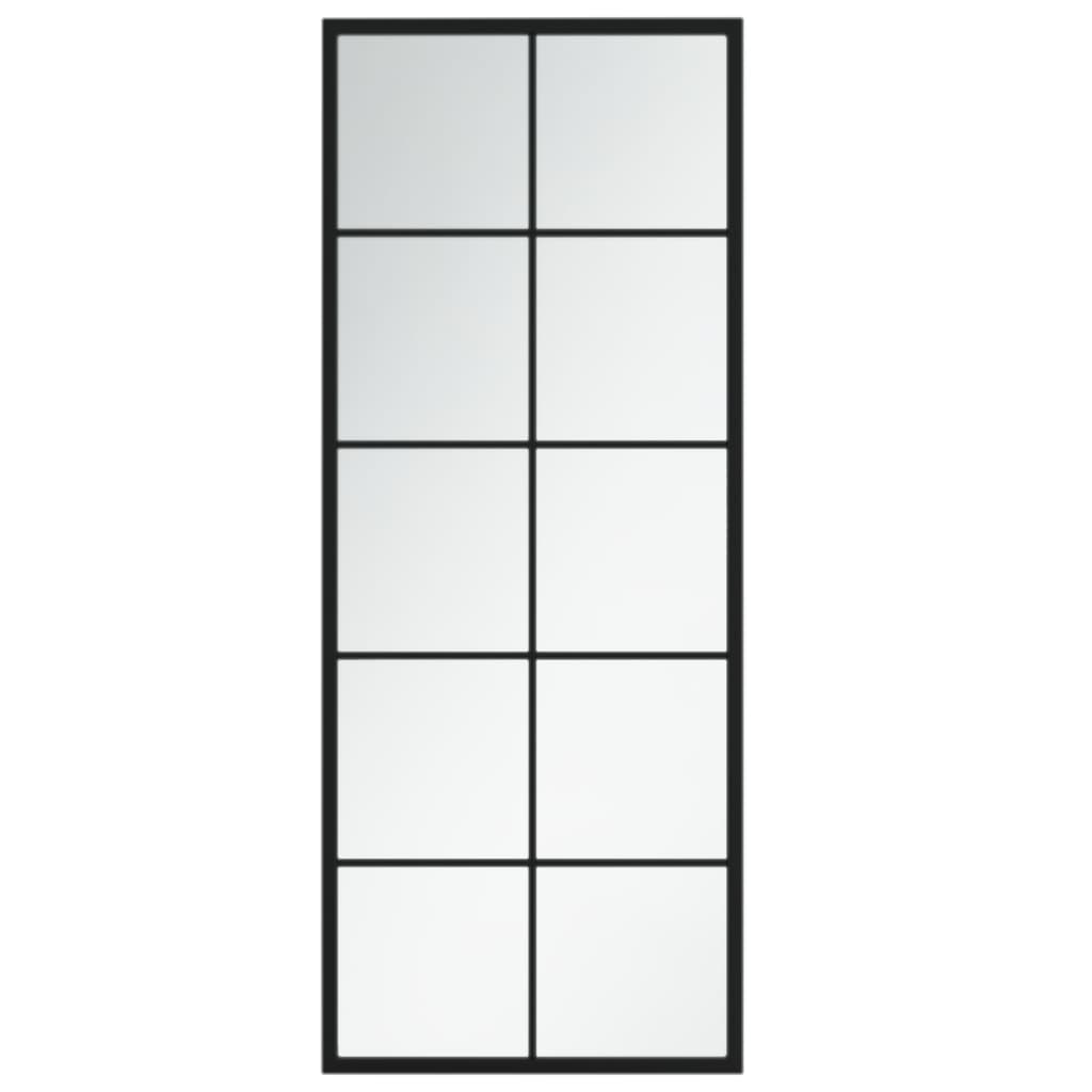 vidaXL fekete fém fali tükör 100 x 40 cm