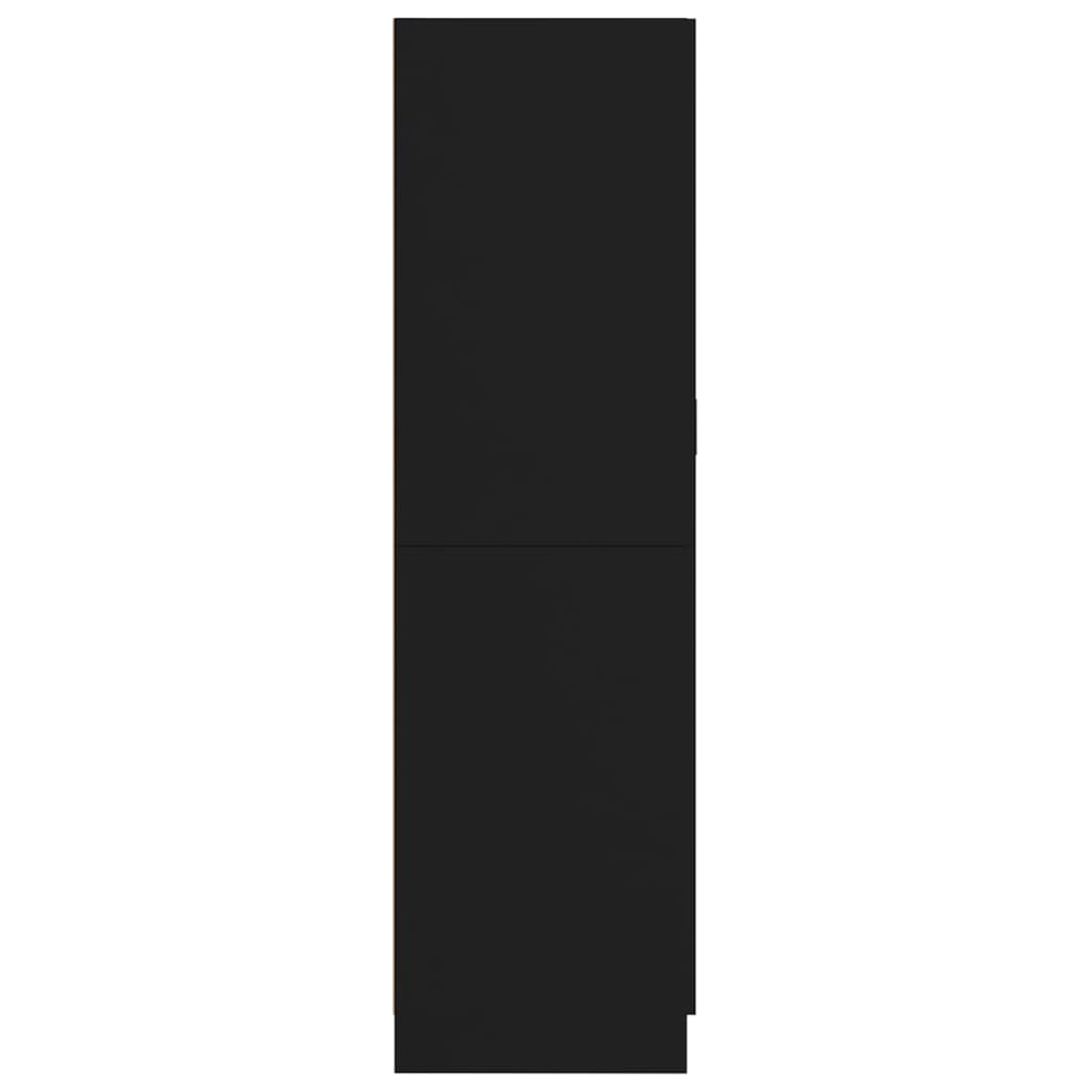 vidaXL fekete forgácslap ruhásszekrény 82,5 x 51,5 x 180 cm