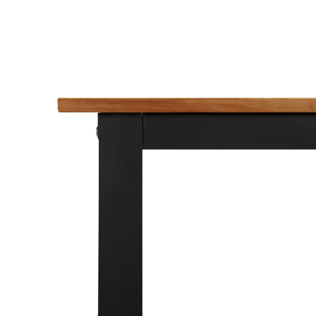 vidaXL tömör akácfa kerti asztal U-alakú lábakkal 180 x 90 x 75 cm
