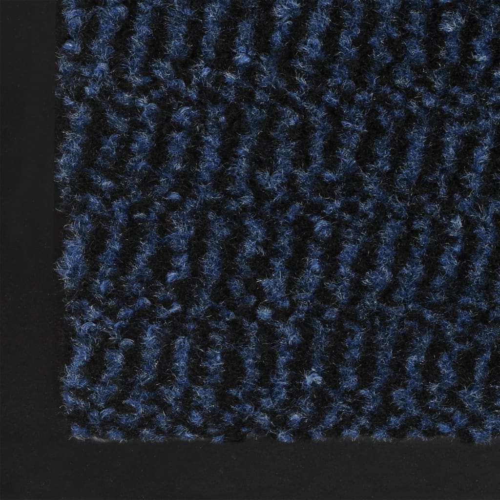 vidaXL 2 db kék négyszögletes bolyhos szennyfogó szőnyeg 80 x 120 cm
