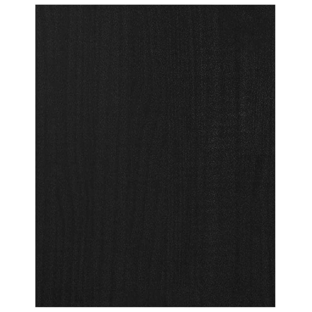 vidaXL fekete tömör fenyőfa TV-szekrény 70 x 33 x 42 cm