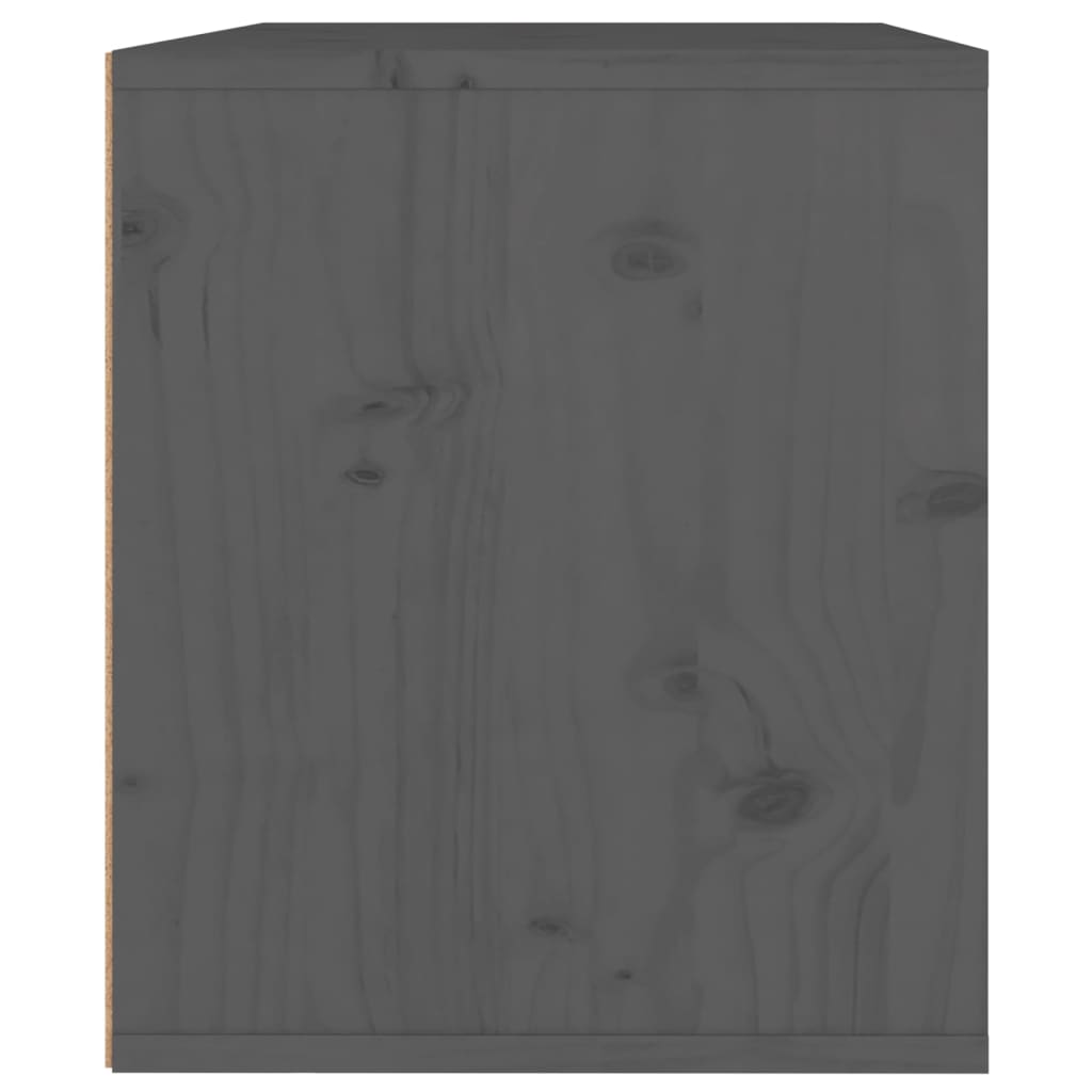 vidaXL szürke tömör fenyőfa faliszekrény 45 x 30 x 35 cm